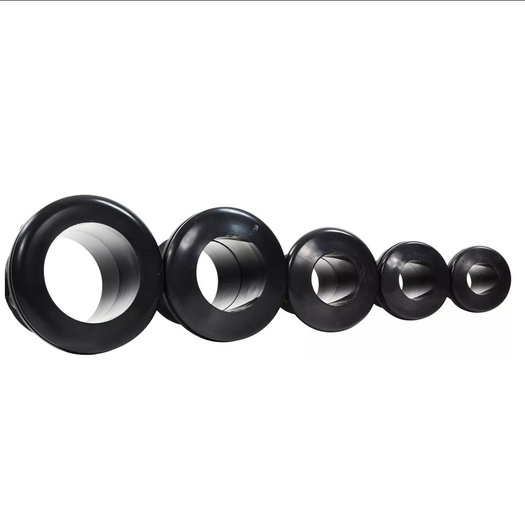 1/2" Bulkhead Fitting – Slip X Slip FPT Threaded, ABS/PVC, Blue/Black – Made In USA (CPR)