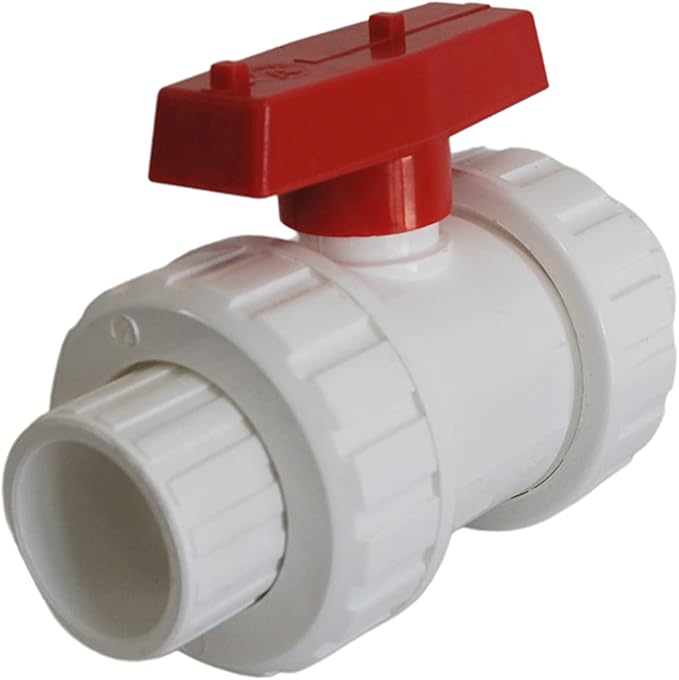 1" PVC True Union Ball Valve White