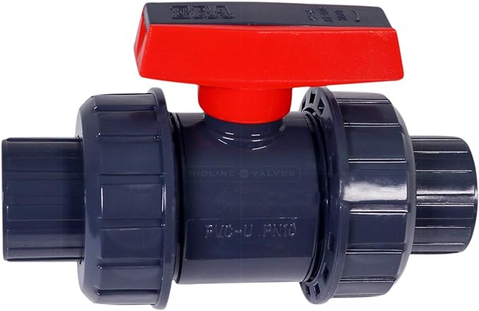 3/4" True Union PVC Ball Valve Grey