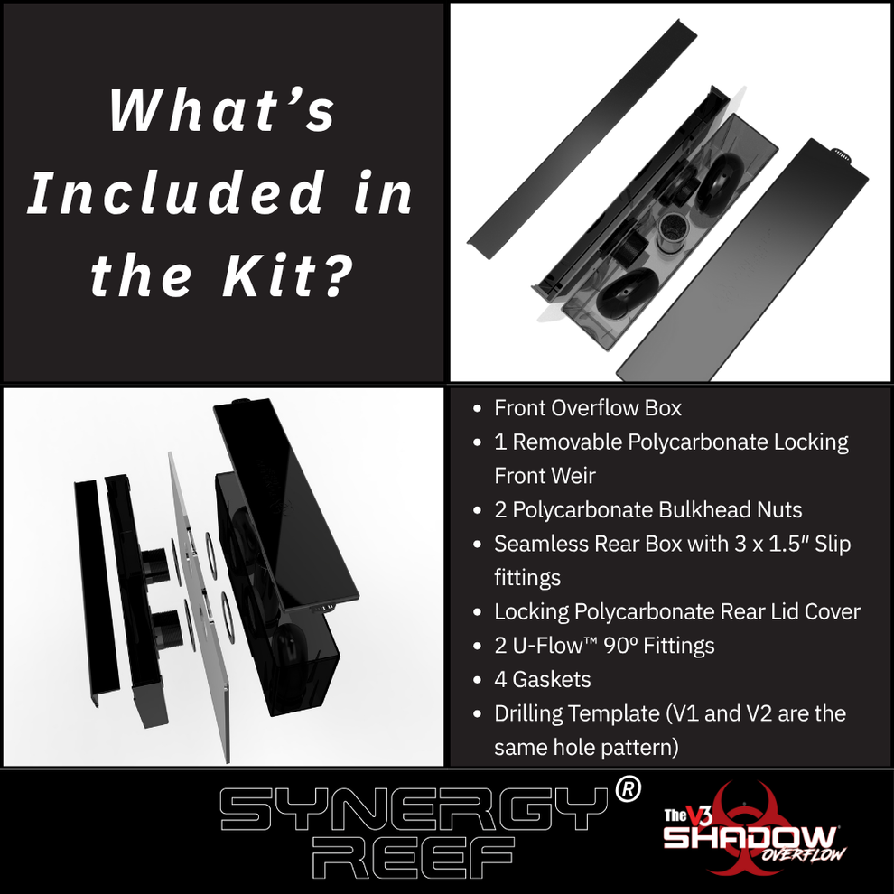16″ Shadow® Overflow V3 2500 GPH – Synergy Reef Systems